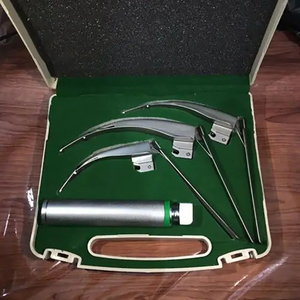 Ensemble d'instruments de laryngoscope courbé pour adultes Bone Bridge Instruments, 4 lames, acier inoxydable allemand conventionnel, certifié CE - Product Image 3