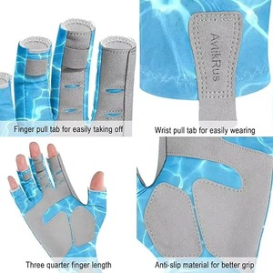 Top Quality Non-Slip Half <b>Finger</b> Fishing Gloves Men Ladies Adjustable <b>Strap</b> Gloves Youth Adults Sizes - Product Image 2