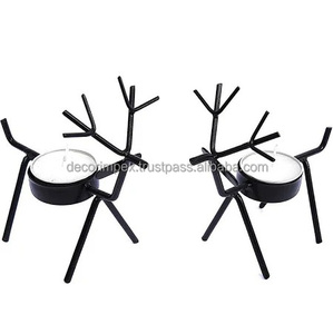 Black Iron <b>Wall</b> Candle Sconce Holder Double Arm Metal <b>Wall</b> Mounted Candle Holder for Living Room, Farmhouse, <b>Fireplace</b> Decor - Product Image 2