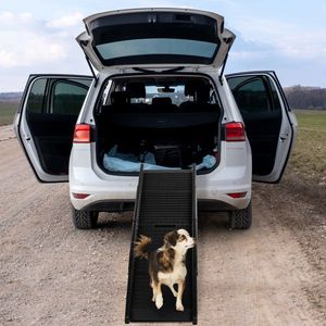 60-Inch Tri Fold Pet Ramp Nonslip Lightweight Portable Dog Ladder for Cars Trucks and SUVs - Product Image 4
