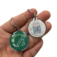 Plaque d'identification pour chien en métal NFC 216 programmable de luxe avec code QR