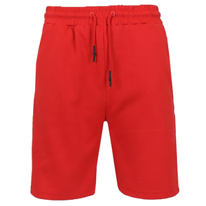 Shorts de sport d'été pour hommes personnalisés, décontractés, en coton tricoté, délavé à l'acide, épais, avec cordon de serrage, teint uni, coupe mi-haute, tissé uni, décontracté - Product Image 3