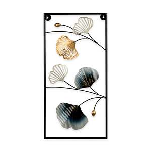 Luxury Coastal Home <b>Wall</b> Decor Blooming Metal Leaf Abstract Art Custom <b>Framed</b> Size Antique Style for Interior <b>Design</b> - Product Image 2