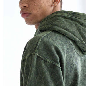 Sudadera con capucha de algodón personalizada con acabado ácido para uso diario, ideal para la personalización de logotipos. - Product Image 2