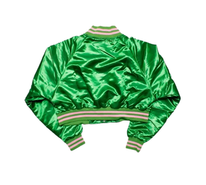 Chaquetas Varsity de Satén para Mujer al por Mayor, Chaquetas Varsity de Béisbol de Satén de Alta Calidad para Invierno, Chaqueta Varsity de Equipo de Fútbol Americano - Product Image 2