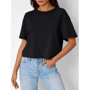 Queen Womens Custom Crop Tops Oversized <b>Sport</b> Style Workout Tshirts <b>Short</b> Sleeve Casual Fashion Tees for Summer Spring 2025 - Product Image 4