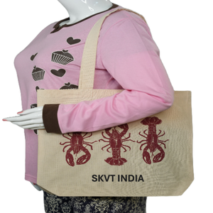 Bolsa de Compras Grande de Algodón Ecológico para Mujer, con Logotipo Personalizado Impreso, Lavable, Reutilizable, Bolsa de Lona de Viaje para Uso Promocional - Product Image 1