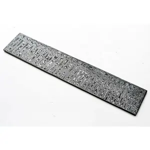 カスタム手作りダマスカス鋼ビレット12インチはしごパターンブランクナイフ用品