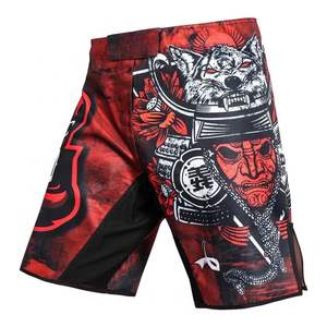 Pantalones Cortos de MMA para Hombre, Diseño Moderno con Gráficos de Máscara Samurai, para Muay Thai y Boxeo, Precio Económico al por Mayor, Ligeros - Product Image 4