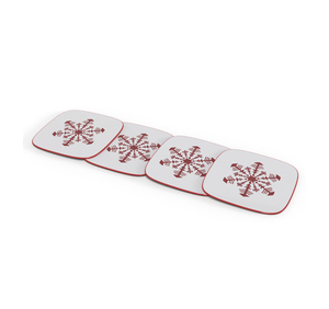 Decorative Printed <b>Table</b> <b>Coaster</b> Set with Coordinated Holder for Dining and Serving Use - Product Image 6