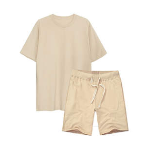 Conjunto de Verano para Hombre, Diseño OEM, Informal, de Alta Calidad, 100% Algodón, Camiseta Holgada y Pantalones Cortos Deportivos - Product Image 2