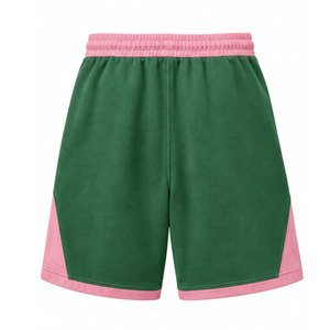 Shorts décontractés pour hommes Alpha Kapa Alpha rose et vert avec cordon de serrage et logo brodé – Tenue de sport - Product Image 6