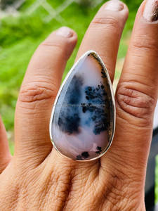 Bague en argent sterling massif 925 Pierre précieuse naturelle de haute qualité Unique en son genre Octobre Birthstone Cadeau de Noël pour elle - Product Image 3