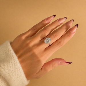 Bague solitaire ovale en diamant de laboratoire de 5 carats, 4 griffes, couleur E, clarté VVS2, certifiée IGI, or blanc 14 carats, luxe, pour femme, fiançailles - Product Image 5