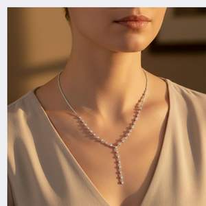 Collier station en or fin serti de diamants ronds taille brillant de 2,30 carats - Product Image 6