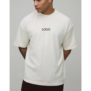 T-shirt Homme Personnalisé en Coton Lourd 100% Coton, Taille US, Style Décontracté Streetwear, Respirant, avec Logo Imprimé en Relief, Coupe Ample - Product Image 1