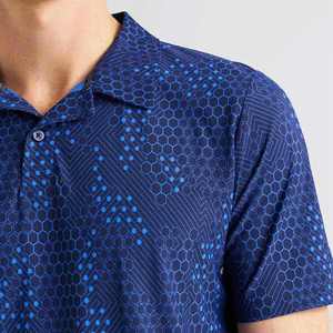 Camisas de trabajo elásticas ajustadas de manga corta con botones, informales y de negocios para hombre, tipo polo, más vendidas. - Product Image 4