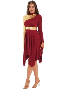 Vestido de traje de <span class=keywords><strong>baile</strong></span> de alabanza de adoración para mujer y pantalones de pierna ancha Ropa de <span class=keywords><strong>baile</strong></span> trajes de <span class=keywords><strong>baile</strong></span> lírico danza lírica contemporánea - Product Image 5