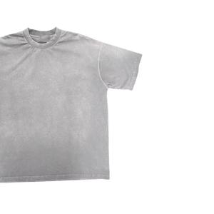 เสื้อยืดโอเวอร์ไซส์แบบฟอกสี 100% ผ้าฝ้าย วินเทจ ลุคสตรีทแวร์ คอกลม แขนสั้น สำหรับผู้ชาย เสื้อฟอกสี - Product Image 6