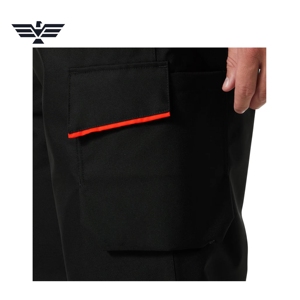 Pantalon de travail haute visibilité imperméable en polyester, avec détection par aiguille, sérigraphié, réfléchissant, de sécurité, élastique - Product Image 6
