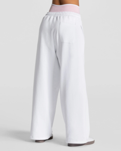 Women's White Wide Leg Sweatpants High Waist Elastic Loose Fit Casual Long <b>Trousers</b> best oversized relax <b>baggy</b> sweatpants - Product Image 5