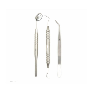 Ensemble d'explorateurs périostiques de haute qualité, 4 instruments de diagnostic dentaire en acier inoxydable avec manche anatomique - Product Image 1