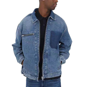 Chaqueta vaquera personalizada para hombre, etiqueta privada, denim crudo, corte holgado para marcas de ropa urbana, venta al por mayor. - Product Image 6