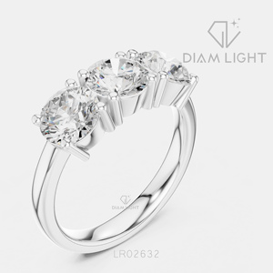 Bague de mariage ronde 2,10 carats, bijoux fins, certifiée IGI, or blanc 14 carats, diamant de laboratoire, bague de fiançailles et d'anniversaire - Product Image 2
