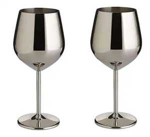 Copa de Vino Skies Trader WH250, Elegante, de Acero Inoxidable Dorado, para Flauta, Metal Plateado de Lujo, Irrompible, con Tallo, para Brindis - Product Image 6