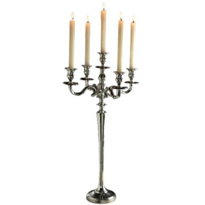 <b>Tall</b> Gold 5 Arm Candelabra Metal Candlestick Stand Dining <b>Table</b> Centerpiece Wedding Hotel Home Decor - Product Image 4
