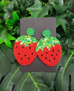 Pendientes Colgantes de Plata con Cuentas de Rodaja de Lima Hechas a Mano al por Mayor, Diseño Floral Cítrico, para Mujer y Niña, Moda de Verano, Frutas, Fiesta - Product Image 5