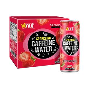 Caja de bebidas carbonatadas de 355ml, 4 latas, cafeína, agua, fresa, alta calidad, fresca, exprimida, muestra gratis, etiqueta de diseño gratis, refresco - Product Image 1