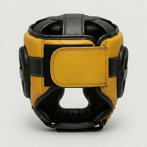 Boxing <b>Training</b> <b>Head</b> Helmet Full Face Chin Protection Breathable Lightweight Adjustable Leather Protective Equipment - Product Image 3