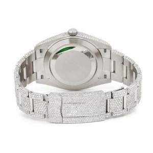 นาฬิกาข้อมือหรูหราประดับเพชรโมอิสซาไนต์ หน้าปัดสีน้ำเงิน ระบบออโตเมติก ตัวเรือนสแตนเลสสตีล - Product Image 4