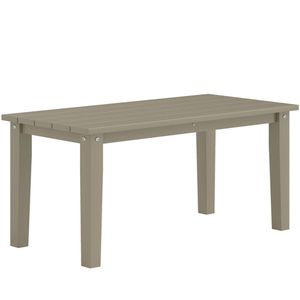 Tavolo da Pranzo Rettangolare Marrone per Esterni, Giardino e Terrazza (Solo Tavolo) - Product Image 5