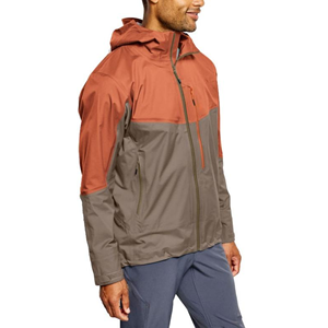 Men's Windproof Hooded <b>Jacket</b> Color Blocking Zipper Closure Casual Autumn Wear Polyester Shell Regular Fit - Product Image 4