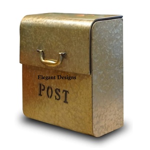 Caja de correos de iones recubiertos de polvo negro, caja de correos colgante de pared, estilo indio, hecho a mano, ecológico, Vintage, venta al por mayor - Product Image 6