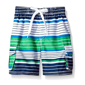 Shorts de surf longs personnalisés pour hommes, style natation, 20 pouces, imprimé rayé, séchage rapide, extensibles, en solde - Product Image 3