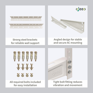 Soporte de Pared para Aire Acondicionado de Metal Resistente con Recubrimiento en Polvo, de Larga Duración, Fácil Instalación y Alta Estabilidad para Uso Doméstico - Product Image 4