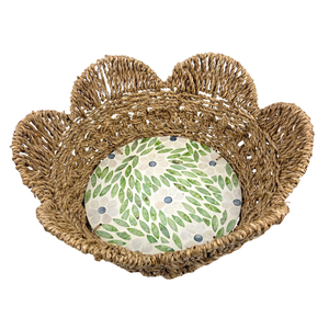 Panier de fruits tissé en MDF léger fait à la main, motif de fleurs, bol décoratif pour table à manger, décor à la maison, fête - Product Image 1