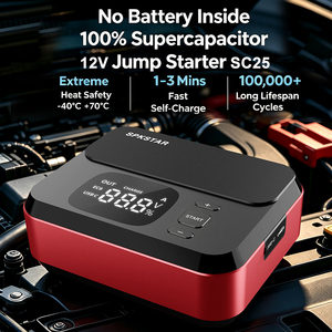 SPKSTAR Démarreur de Voiture à Supercondensateur 12V 1500A, Charge Rapide PD 140W, Chargeur de Batterie sans Batterie Externe pour Batteries au Plomb-Acide - Product Image 2