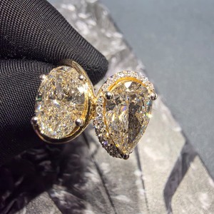 Anillo de Diamantes con Engaste de Oro Amarillo Sólido de 9k de Primera Calidad, Certificado por IGI, Elegante Anillo de Compromiso para Uso Diario, Especial - Product Image 4