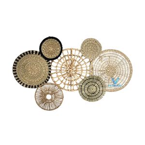 Tendance du moment : Panier mural décoratif en jonc de mer tressé à la main, style bohème pour la décoration intérieure, vente en gros OEM ODM - Product Image 4