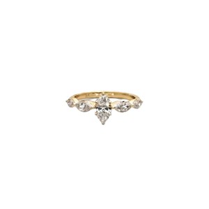 Anillo de Compromiso y Boda de Oro Sólido de 10K, 14K, 18K con Diamante Cultivado en Laboratorio con Corte Marquesa, Certificado IGI, Color DEF, Claridad VS VVS, Venta al por Mayor - Product Image 1