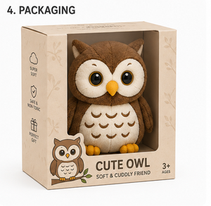 Peluche de búho, juguete de peluche suave de búho, lindo muñeco de peluche de búho, juguete de peluche de búho de dibujos animados, juguete de abrazo de búho bebé, peluche de búho kawaii, búho de peluche para dormir - Product Image 5