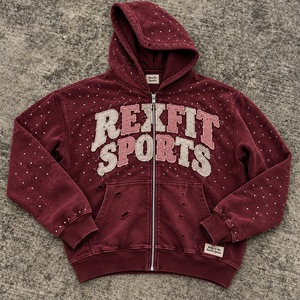 Sudadera unisex personalizada con cremallera frontal, apliques de letras en tela personalizada, bordado en la capucha y bolsillo canguro dividido OEM - Product Image 3