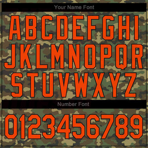 Maillot de baseball pour adultes, chemise boutonnée, vêtements d'équipe, maillot de baseball par sublimation, camouflage orange-noir, maillot de baseball authentique Salute. - Product Image 6