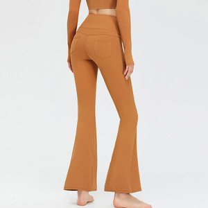 Customized Women Wide Leg Yoga Pants <b>Gym</b> Fitness Plus Size Breathable Eco-Friendly Quick Dry Comfort Soft Scrunch Butt <b>Leggings</b> - Product Image 6