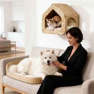 Cuccia per Gatti Naturale da Parete e Struttura a Muro per Animali Domestici - Product Image 1