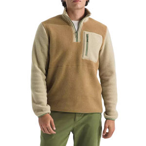Fabricants OEM sur mesure – Veste unisexe à fermeture éclair 1/4, 100 % coton molletonné, avec bordure extensible, poche poitrine, couleur unie, fermeture éclair intégrale - Product Image 4